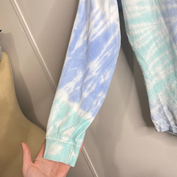 Perdido Key Florida Blue Tie-Dye Print Long Sleeve Crewneck T-Shirt Size M - Picture 4 of 6